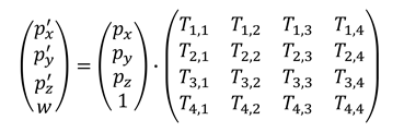 Multiplikation der Messpunkt-Vektoren
