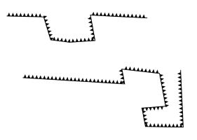 Normale Linien und Polygonlinien im Vergleich
